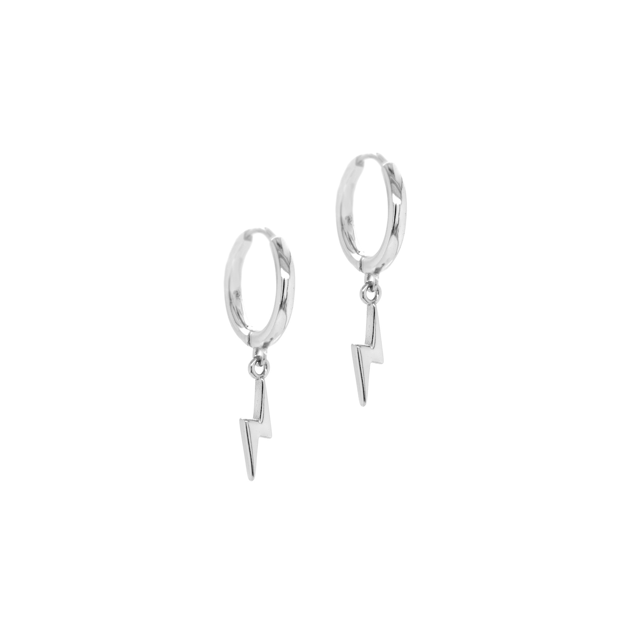 Earpods Lightning Orecchini Da Uomo Hip Hop Argento Sterling 925 - Borchie Micro Pavé Con Zirconi, Chiusura A Vite Orecchini Uomo Cerchio