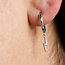 Lightning Bolt Drop Huggie Earrings in Sterling Silver