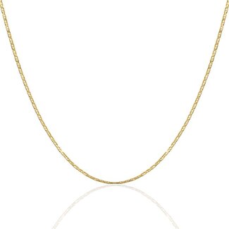 Bella Gold 1.5mm Flat Marina Chain 16-18"