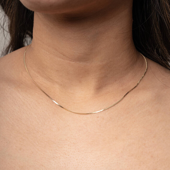 1.3mm Serpentine Chain in 10K Yellow Gold