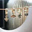 Polished Cross Dangle Huggie Earrings in 10K Yellow Gold