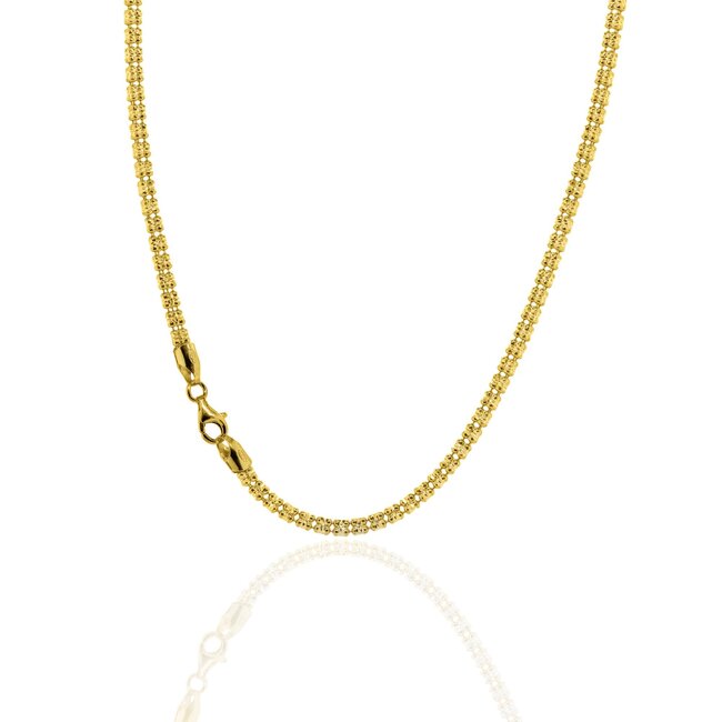 3.9mm Fancy Diamond-Cut Ice Chain in Gold Vermeil Sterling Silver