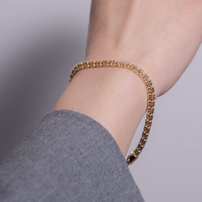 3.9mm Fancy Diamond-Cut Ice Chain Bracelet in Gold Vermeil Sterling Silver