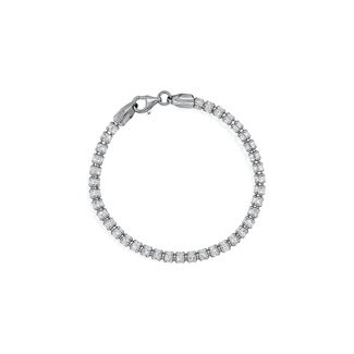 Everyday Silver by Spicer Cole 3.9mm Fancy Diamond-Cut Ice Chain Bracelet