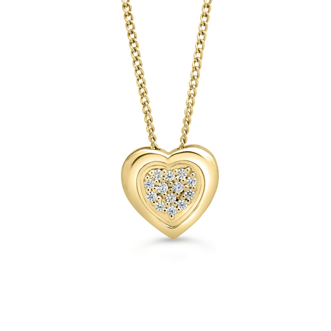 Icicles Pave Heart Pendant