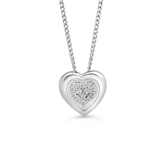 Icicles Pave Heart Pendant