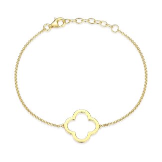 Reign Reign Gold-Plated Open Clover Bracelet