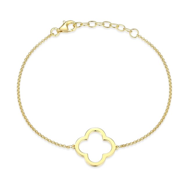 Reign Gold-Plated Open Clover Bracelet