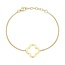 Reign Gold-Plated Open Clover Bracelet