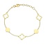 Reign Gold-Plated Open Clover Station Bracelet