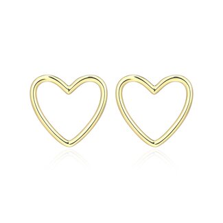 Reign Reign Gold-Plated Open Heart Stud Earrings