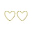 Reign Gold-Plated Open Heart Stud Earrings