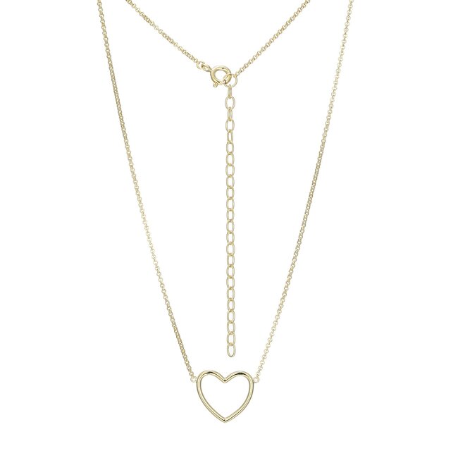 Reign Gold-Plated Open Heart Necklace