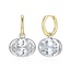 Reign Gold-Plated East-West Cubic Zirconia Hoops