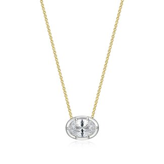 Reign Reign Gold-Plated East-West Cubic Zirconia Necklace