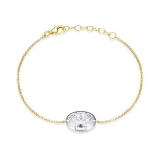 Reign Reign Gold-Plated East-West Cubic Zirconia Bracelet