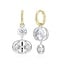 Reign Gold-Plated East-West Cubic Zirconia Hoops