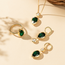 Reign Gold Plated Green Pear Cubic Zirconia Necklace