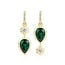 Reign Gold Plated Green Cubic Zirconia Earrings