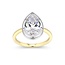 Reign Gold-Plated Pear Cubic Zirconia Ring