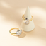 Reign Gold-Plated Pear Cubic Zirconia Ring
