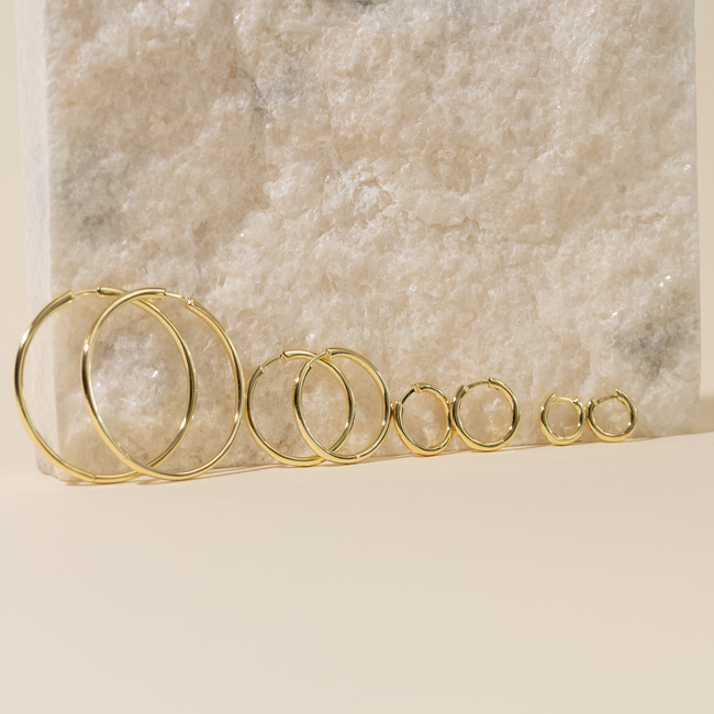 Slim Polished Tube Hoop