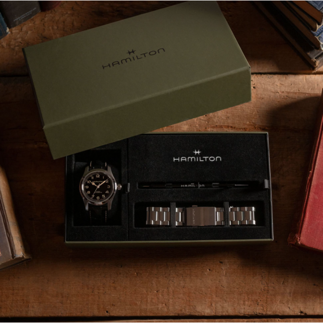 Hamilton Khaki Field Murph Auto Watch Bracelet Bundle