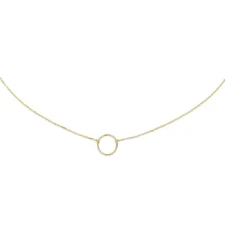 Jackie Gold Jackie Circle Silhouette Necklace