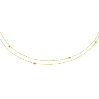 Jackie Gold Jackie Double Bubble Necklace