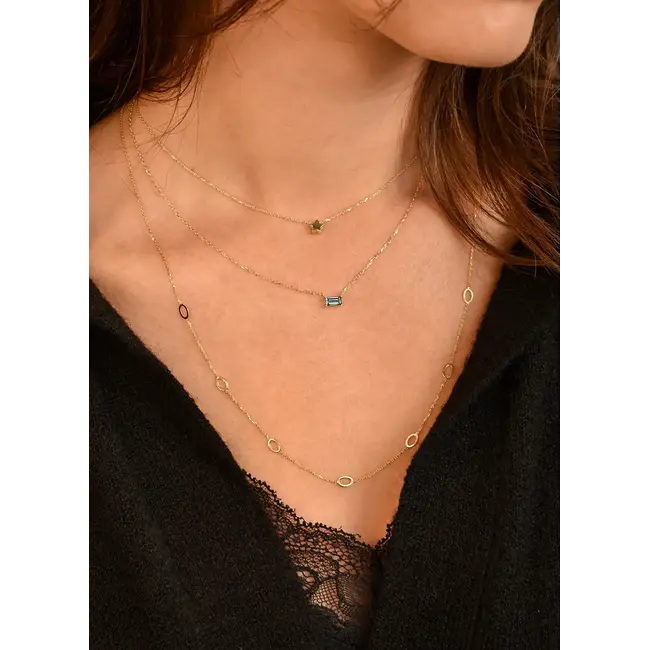 Jackie Long Oval Necklace