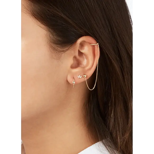 Jackie Oasis White Topaz Small Hoops