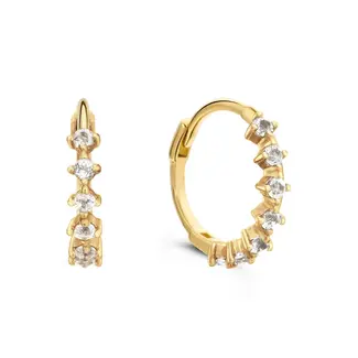 Jackie Gold Jackie Radiance White Topaz Small Hoops