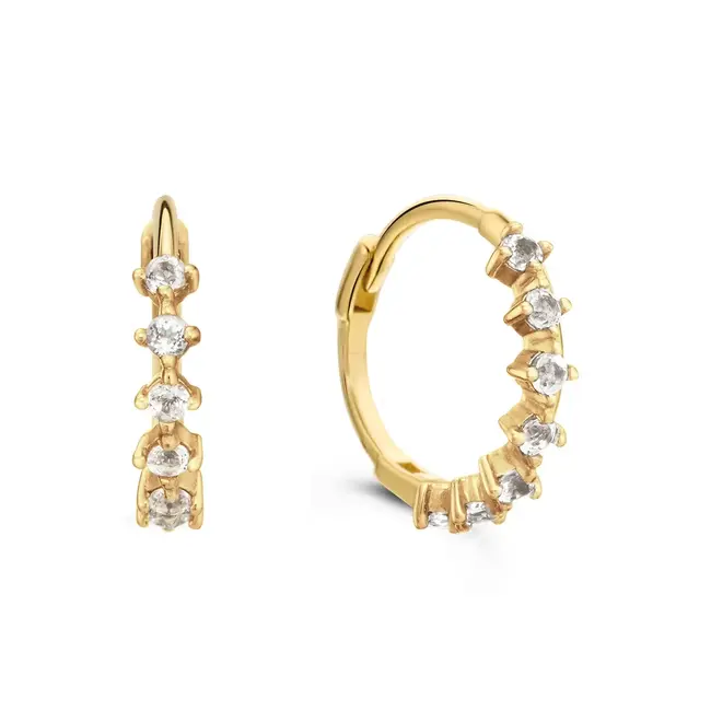 Jackie Radiance White Topaz Small Hoops