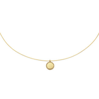 Jackie Gold Jackie Sunflower Engraving Necklace