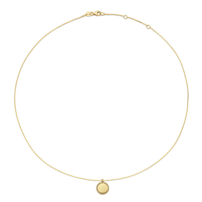 Jackie Sunflower Engraving Necklace