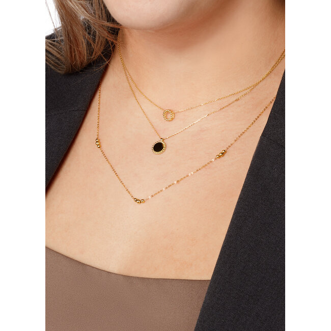 Jackie Sunflower Engraving Necklace