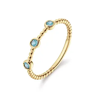 Jackie Gold Jackie Triple London Blue Topaz Ring
