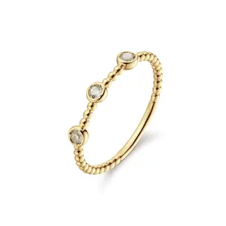 Jackie Gold Jackie Triple White Topaz Ring