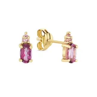 Jackie Gold Jackie Vintage Pink Topaz Studs