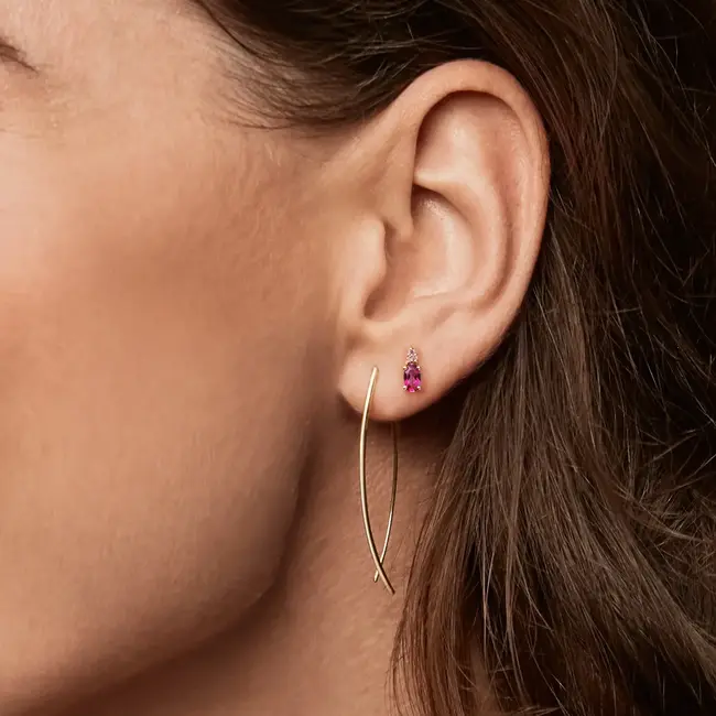 Jackie Vintage Pink Topaz Studs