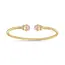 Miss Mimi Gold Vermeil Rose Quartz Twist Cable Bangle