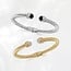 Miss Mimi Gold Vermeil Rose Quartz Twist Cable Bangle