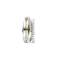 TI SENTO Structured Zirconia Crossover Ring in Sterling Silver & Gold Vermeil