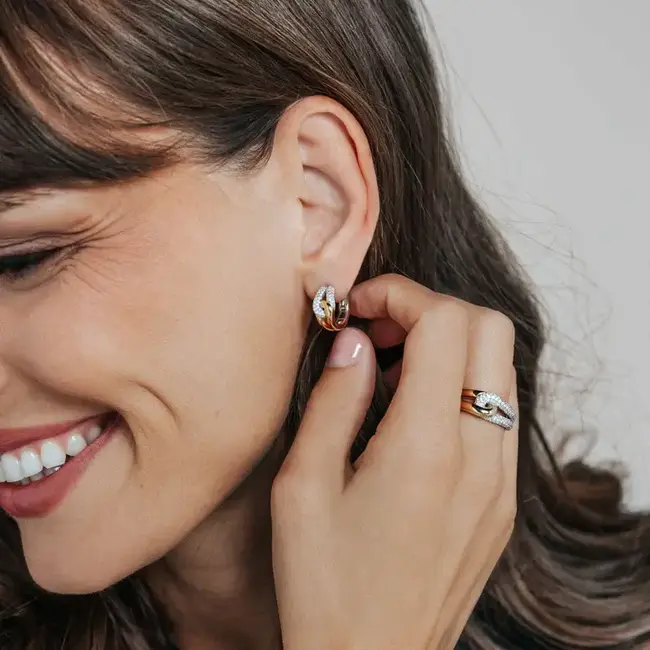 Ti Sento Intertwining CZ Ring