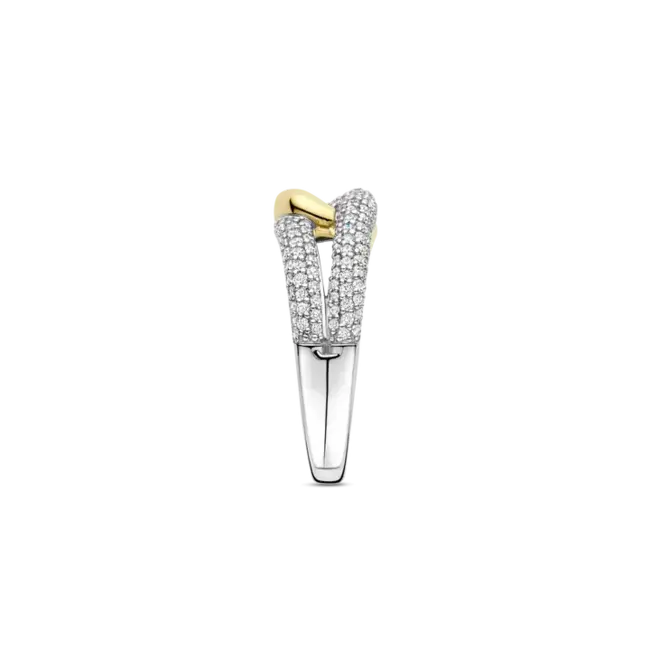 Ti Sento Intertwining CZ Ring