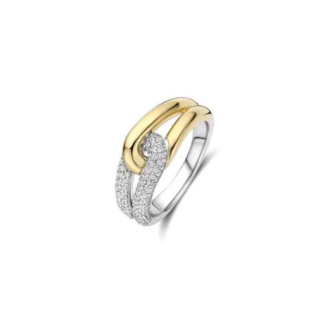 Ti Sento Intertwining CZ Ring