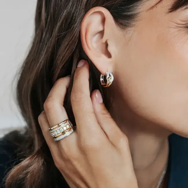 Ti Sento Wide CZ Ring