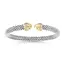 Miss Mimi Slip-On Mesh CZ Bangle in Sterling Silver with 14K Yellow Gold Vermeil
