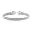 Miss Mimi Slip-On Mesh CZ Bangle in Sterling Silver