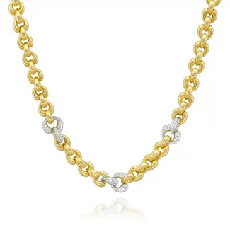 Miss Mimi by Yael Miss Mimi Gold Vermeil Heart Link Necklace